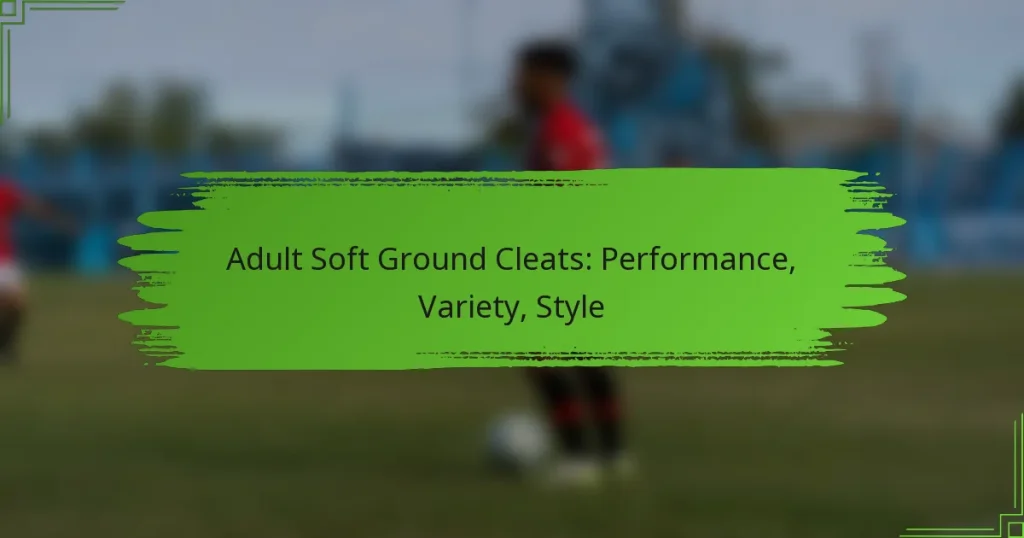 Adult Soft Ground Cleats: Performance, Variety, Style