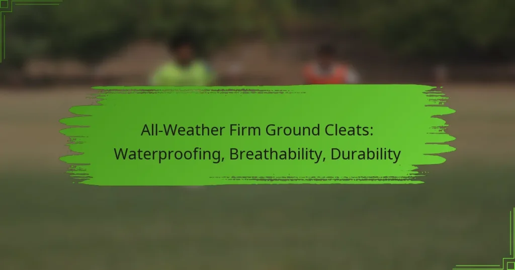 All-Weather Firm Ground Cleats: Waterproofing, Breathability, Durability