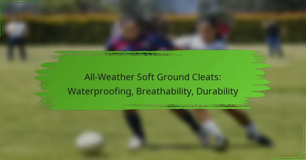 All-Weather Soft Ground Cleats: Waterproofing, Breathability, Durability