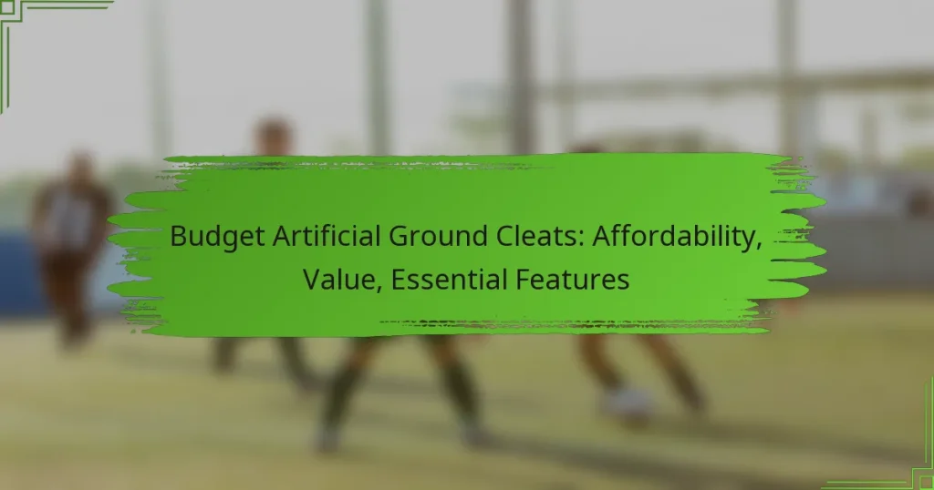 Budget Artificial Ground Cleats: Affordability, Value, Essential Features