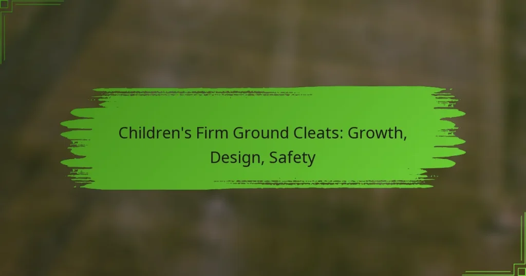 Children’s Firm Ground Cleats: Growth, Design, Safety