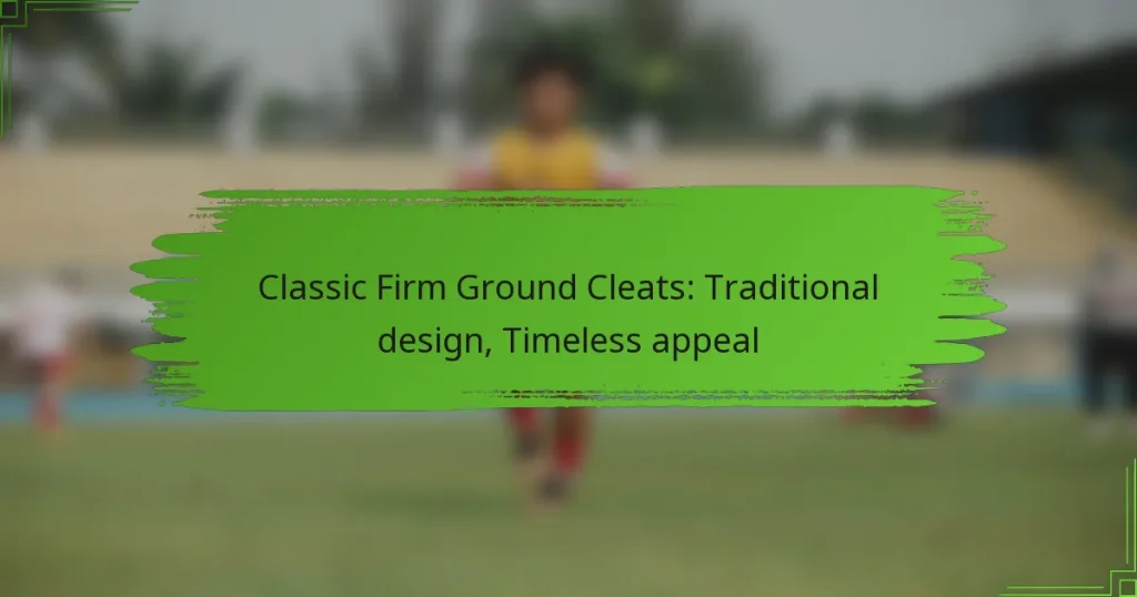 Classic Firm Ground Cleats: Traditional design, Timeless appeal