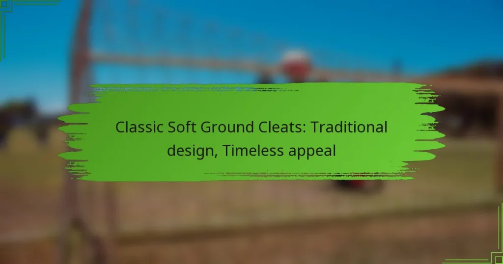 Classic Soft Ground Cleats: Traditional design, Timeless appeal