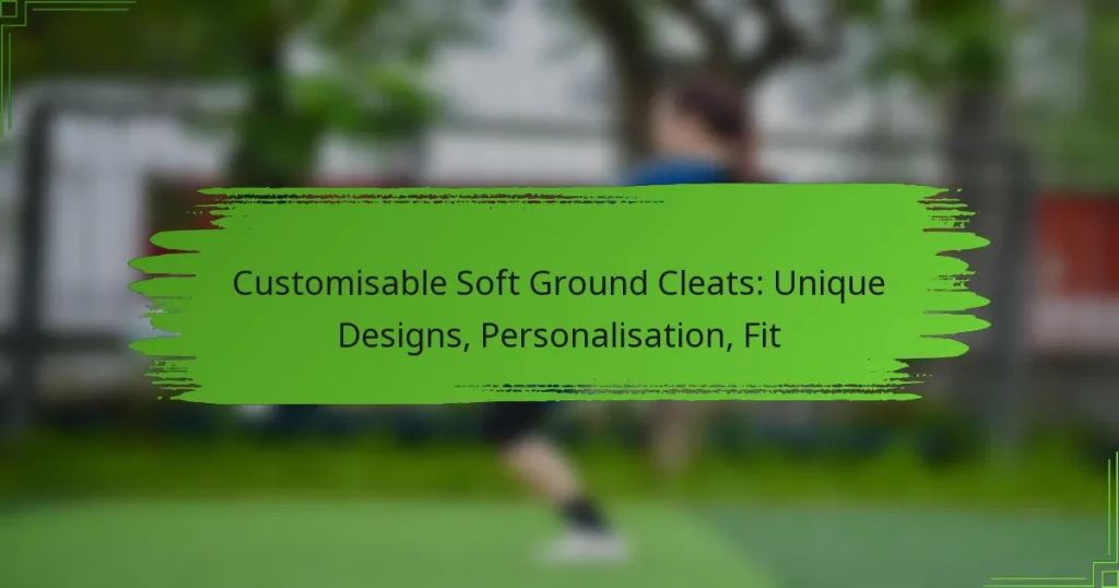 Customisable Soft Ground Cleats: Unique Designs, Personalisation, Fit