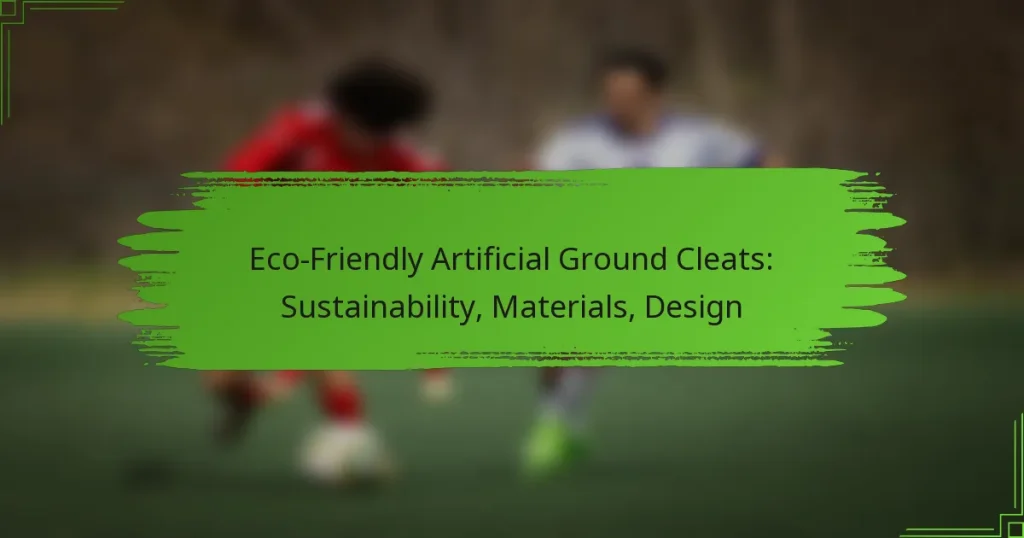 Eco-Friendly Artificial Ground Cleats: Sustainability, Materials, Design
