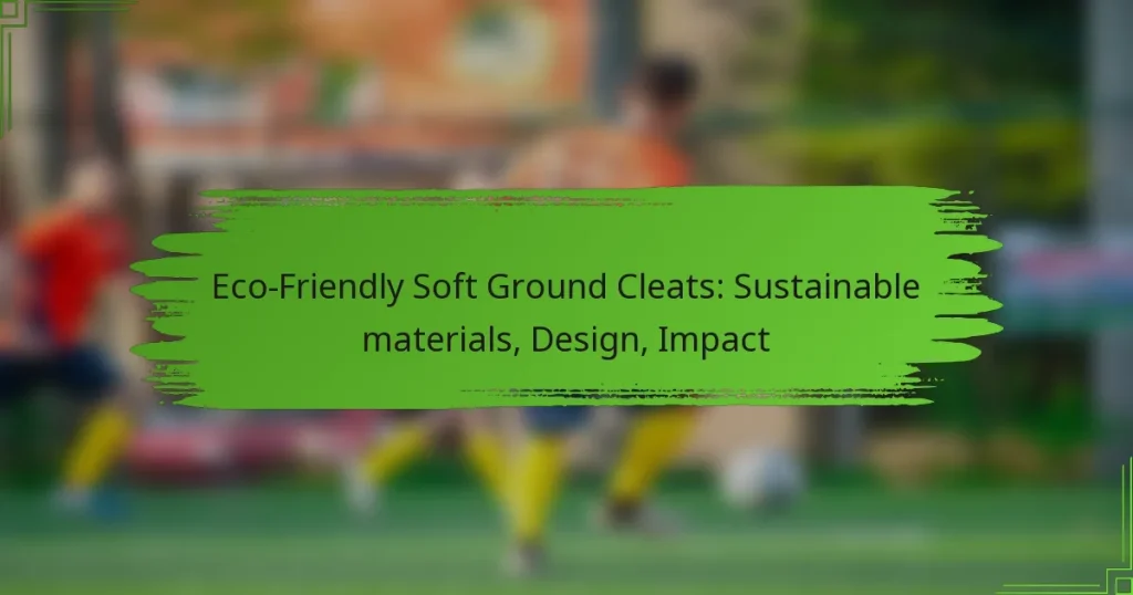 Eco-Friendly Soft Ground Cleats: Sustainable materials, Design, Impact