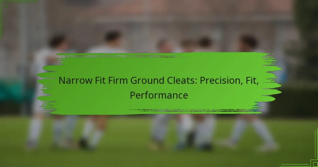 Narrow Fit Firm Ground Cleats: Precision, Fit, Performance
