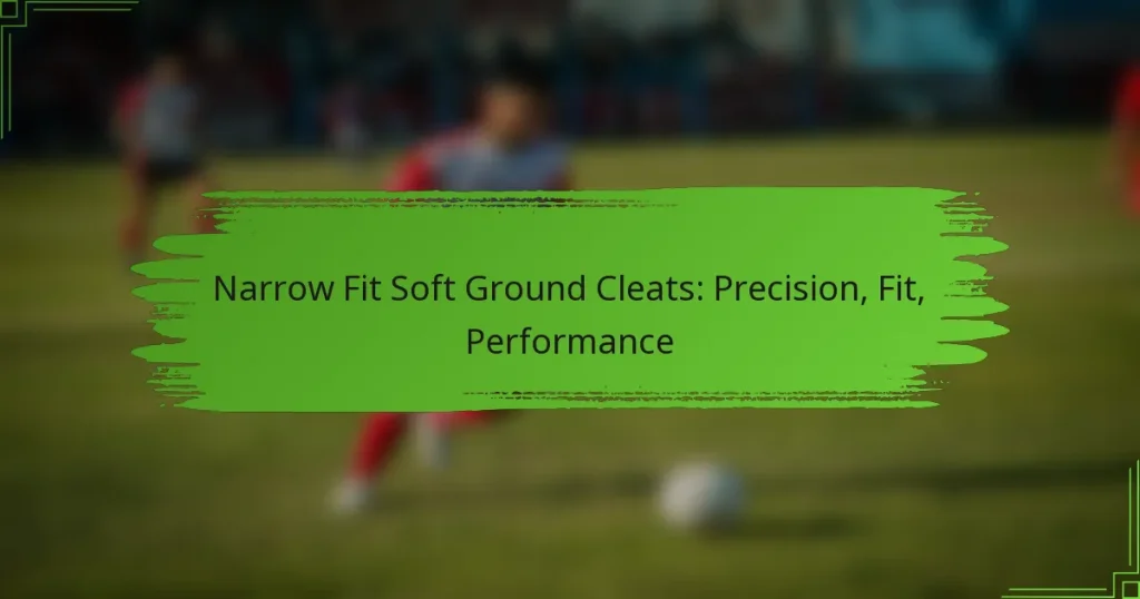Narrow Fit Soft Ground Cleats: Precision, Fit, Performance