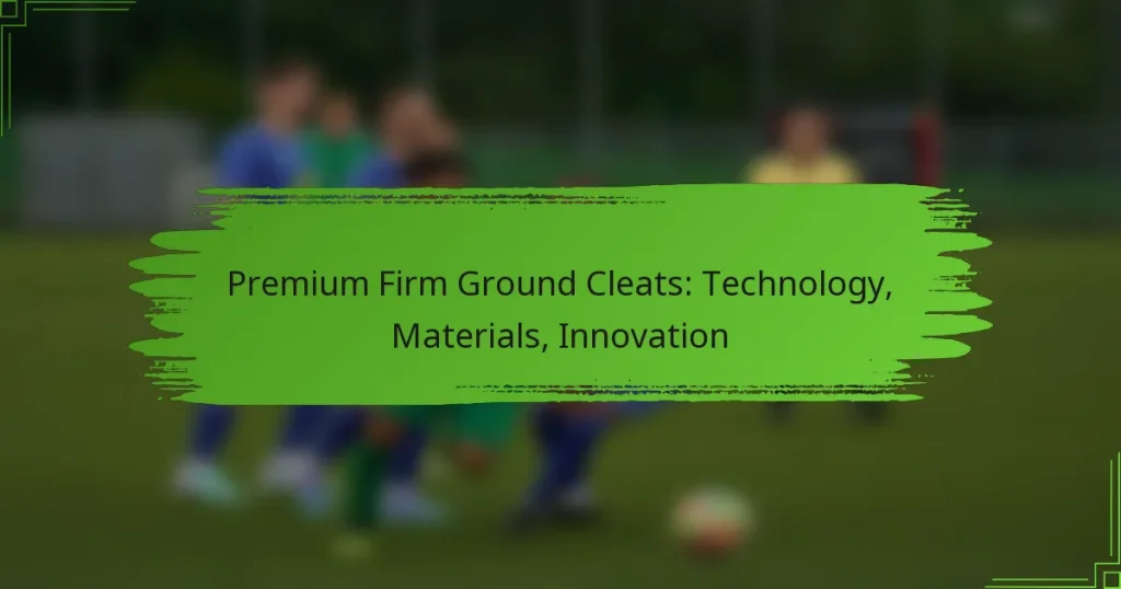 Premium Firm Ground Cleats: Technology, Materials, Innovation