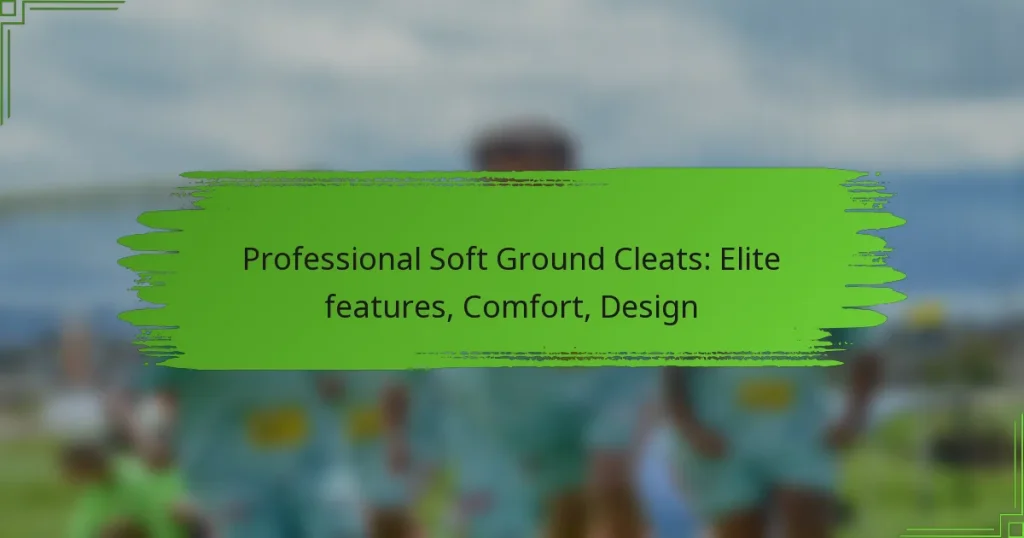 Professional Soft Ground Cleats: Elite features, Comfort, Design