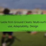 Versatile Firm Ground Cleats: Multi-surface use, Adaptability, Design
