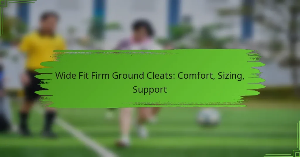 Wide Fit Firm Ground Cleats: Comfort, Sizing, Support
