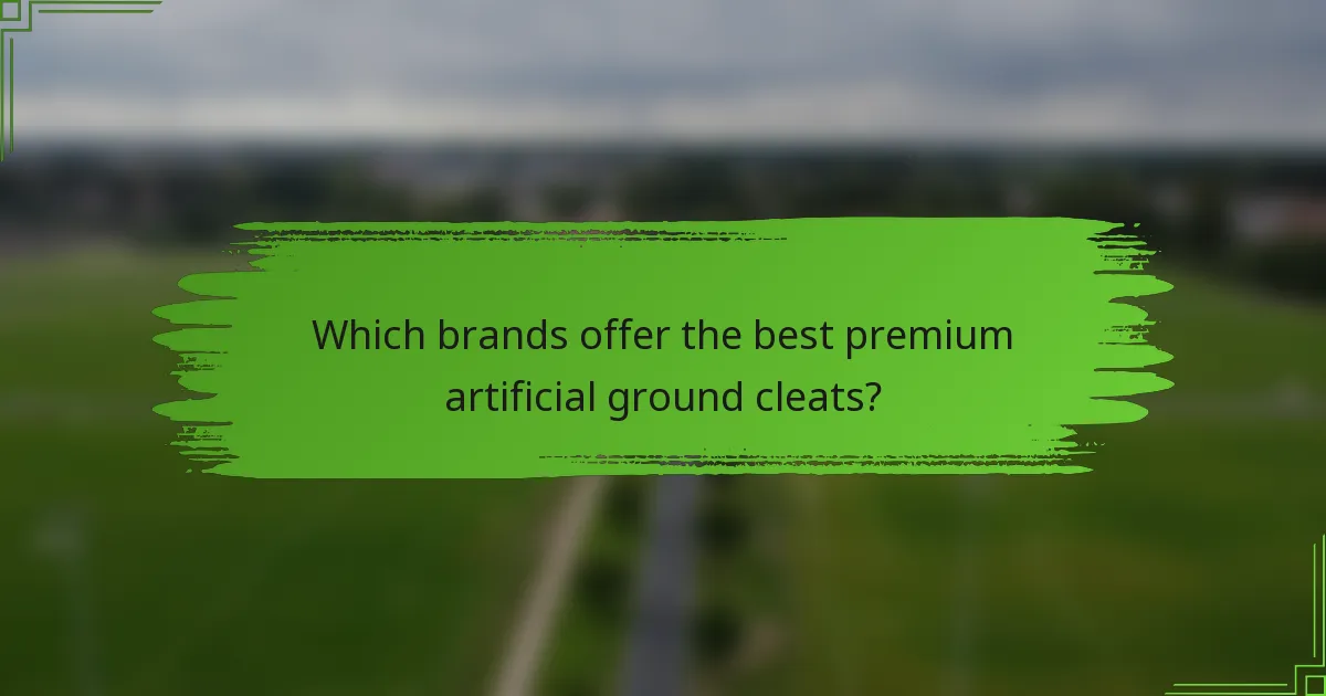 Which brands offer the best premium artificial ground cleats?