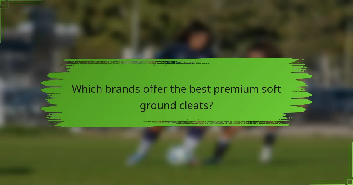 Which brands offer the best premium soft ground cleats?